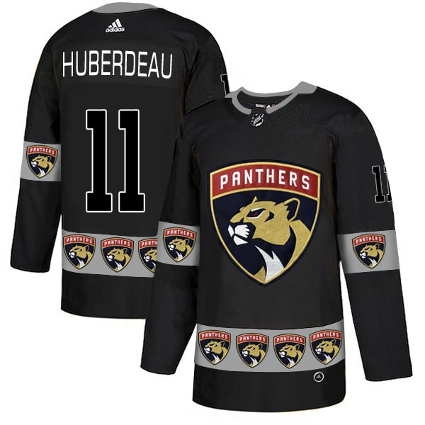 Men Florida Panthers #11 Huberdeau Black Adidas Fashion NHL Jersey->customized nhl jersey->Custom Jersey